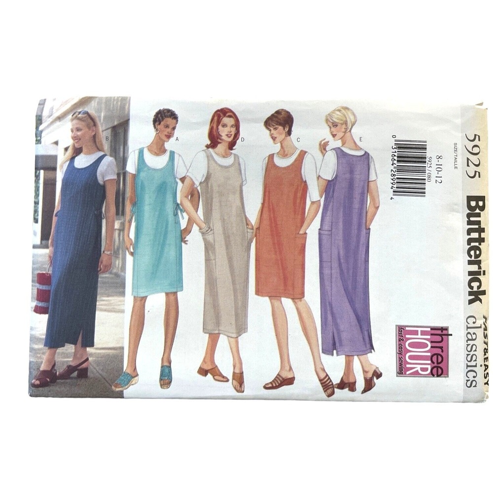 Butterick Sewing Pattern 5925 Jumper Petite Misses Size 8-12 Uncut FF